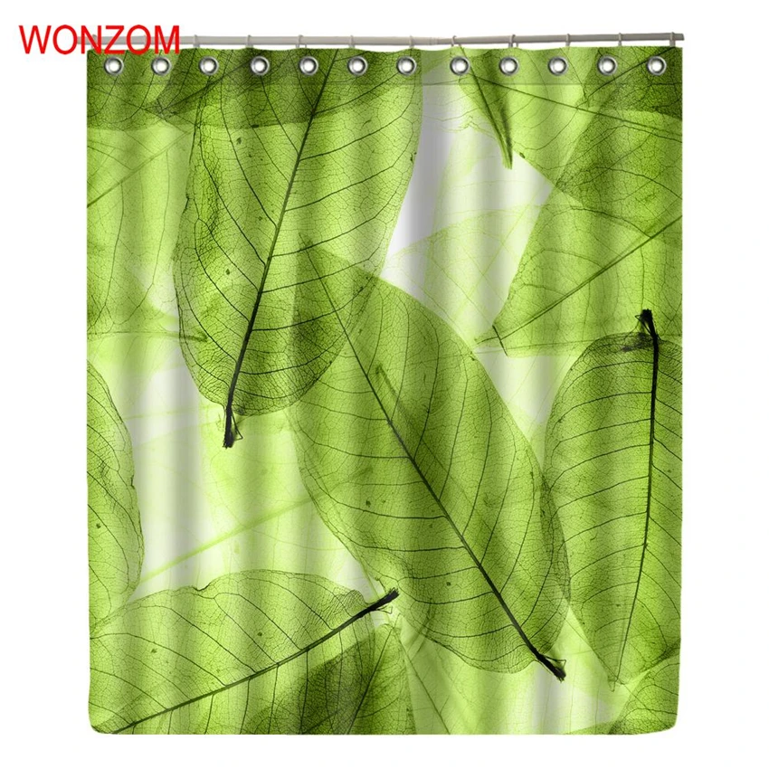 WONZOM Green Leaves Waterproof Shower Curtain Fabric Bathroom Decor Decoration Cortina De Bano Polyester Bath Curtain With Hooks
WONZOM Green Leaves Waterproof Shower Curtain Fabric Bathroom Decor Decoration Cortina De Bano Polyester Bath Curtain With Hooks