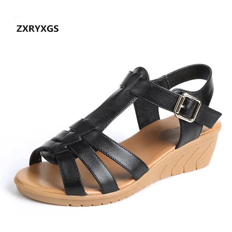2019 New Comfortable Open Toe Summer Casual Sandals Women Shoes Flat Wedges Sandals Non-slip Wear Soft Genuine Leather Sandals
2019 New Comfortable Open Toe Summer Casual Sandals Women Shoes Flat Wedges Sandals Non-slip Wear Soft Genuine Leather Sandals