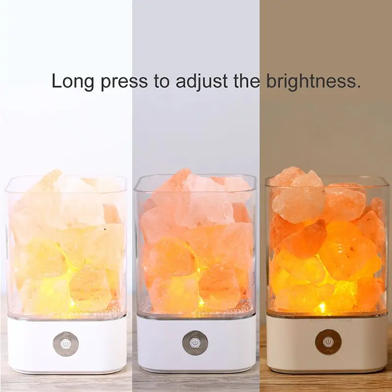 USB Rechargeable Table Lamp Himalayan Crystal Salt LED Light with Ionic Air Purifier Rock
USB Rechargeable Table Lamp Himalayan Crystal Salt LED Light with Ionic Air Purifier Rock