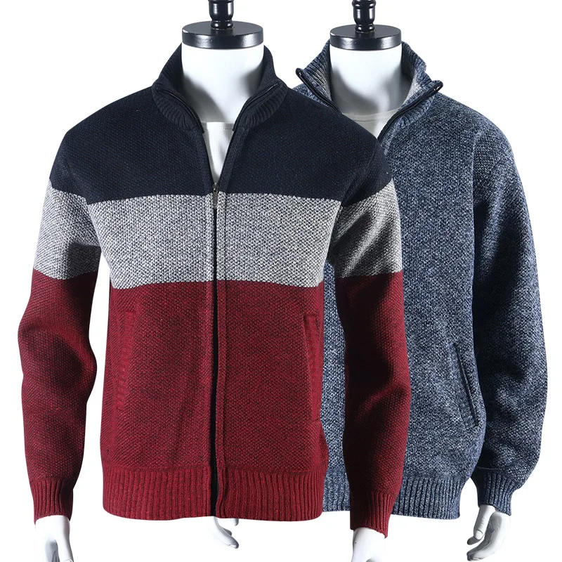 Autumn Winter Men cardigans 2019 Casual thick warm fleece inside knitted cardigan sweater patchwork long zipper kintted coat
Autumn Winter Men cardigans 2019 Casual thick warm fleece inside knitted cardigan sweater patchwork long zipper kintted coat