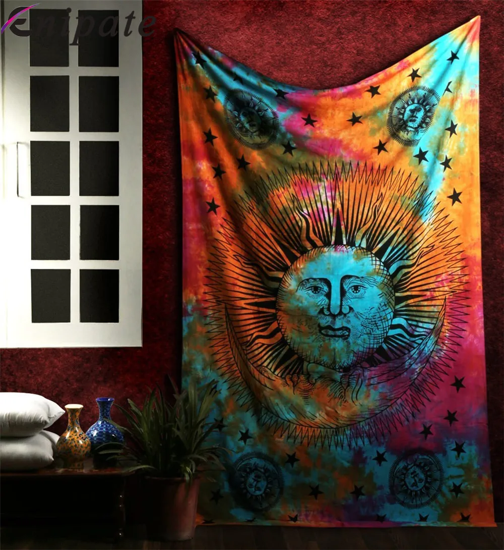 Enipate Sun Moon Stars Tapestry Wall art Tie Dye Psychedelic Celestial Wall Hanging Indian Tapestry Beach Throw Towel Blanket
Enipate Sun Moon Stars Tapestry Wall art Tie Dye Psychedelic Celestial Wall Hanging Indian Tapestry Beach Throw Towel Blanket
