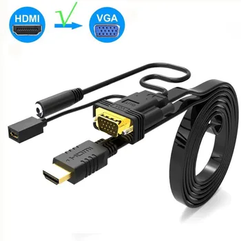 HDMI to VGA Adapter with Audio 1080P Suply Power Male to Male 2M HDMI VGA Adapter for Monitor Projector TV Box HDMI Cable
HDMI to VGA Adapter with Audio 1080P Suply Power Male to Male 2M HDMI VGA Adapter for Monitor Projector TV Box HDMI Cable