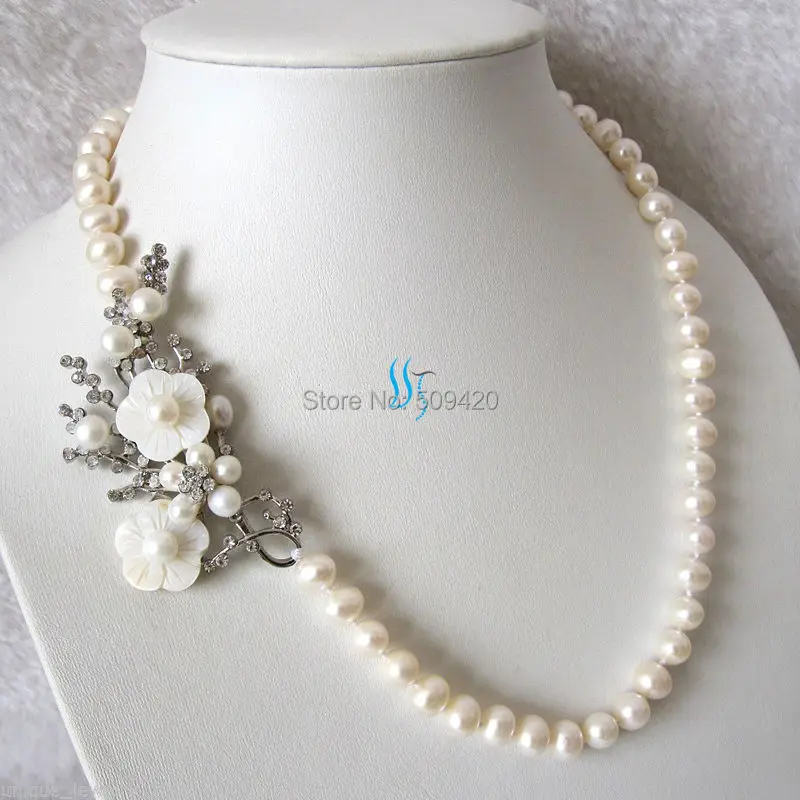 Free Shipping >>>>20.5" 8-9mm White Freshwater Pearl Necklace White Flower Pendant
Free Shipping >>>>20.5" 8-9mm White Freshwater Pearl Necklace White Flower Pendant