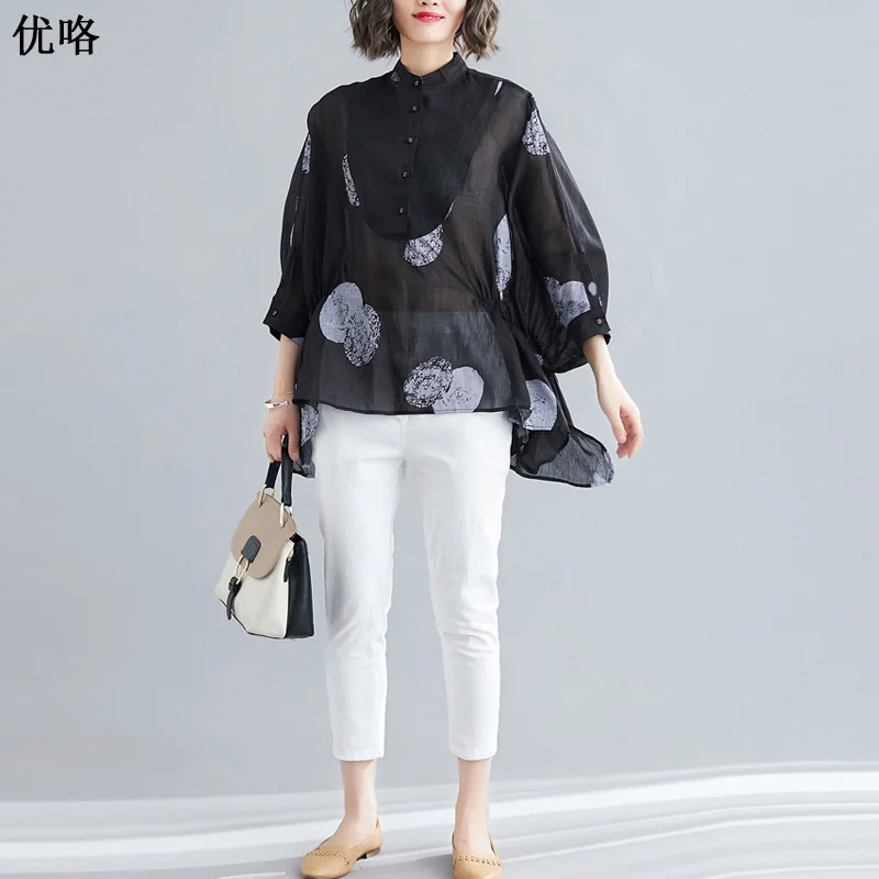Plus Size Women Vintage Polka Dot Blouse Shirt Female Summer Big Size Batwing Cotton Loose Blusa Feminina Tops 4XL 5XL 6XL 2019
Plus Size Women Vintage Polka Dot Blouse Shirt Female Summer Big Size Batwing Cotton Loose Blusa Feminina Tops 4XL 5XL 6XL 2019