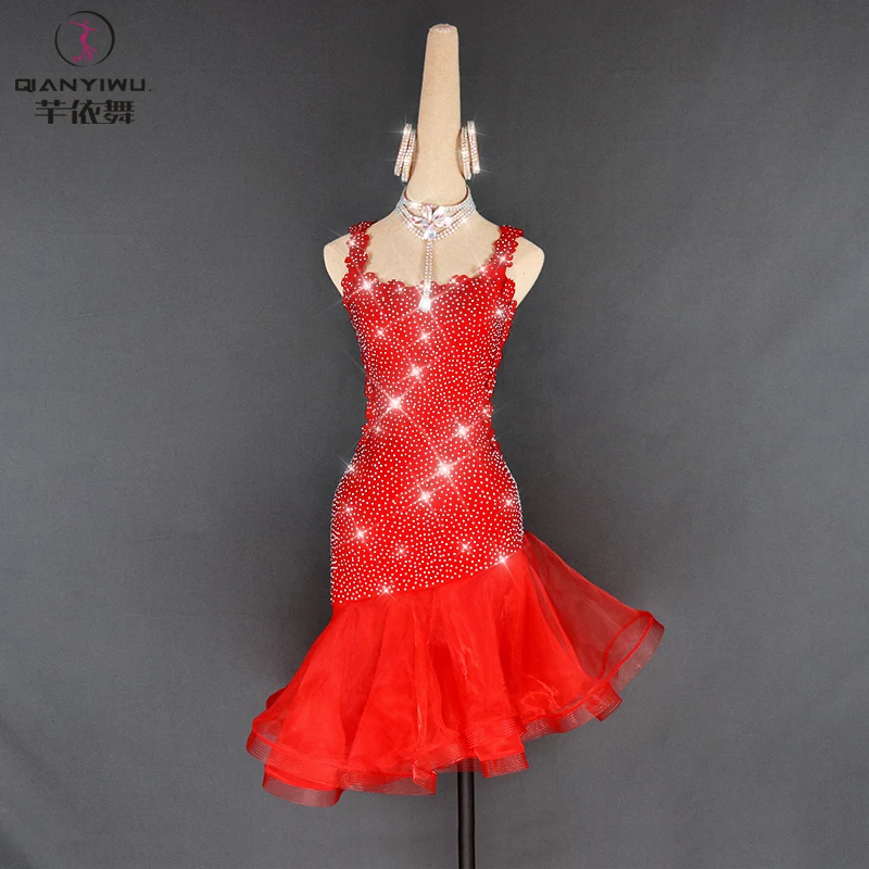 2019 new Latin dance dress costume costume sexy professional high-grade lace diamond fishbone children custom
2019 new Latin dance dress costume costume sexy professional high-grade lace diamond fishbone children custom