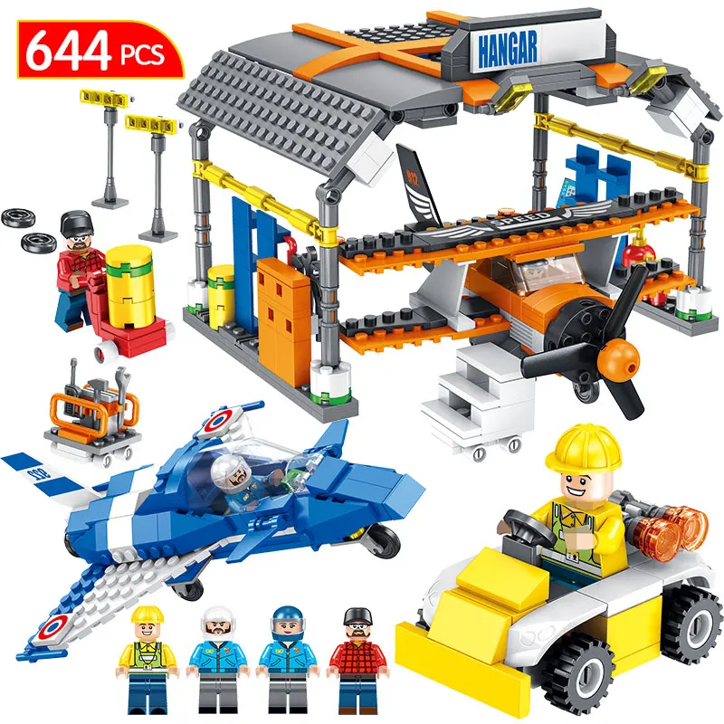 644PCS Airport Stunt Plane Hangar Technic Series Building Block Compatible Legoingly City Aircraft Brick Toy for Children Boys
644PCS Airport Stunt Plane Hangar Technic Series Building Block Compatible Legoingly City Aircraft Brick Toy for Children Boys