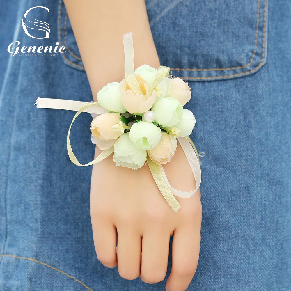 1 Piece Handmade Wrist Corsage Bracelet Sister Bridesmaid Pearls Rose Hand Flowers for Wedding Bridal Decor
1 Piece Handmade Wrist Corsage Bracelet Sister Bridesmaid Pearls Rose Hand Flowers for Wedding Bridal Decor