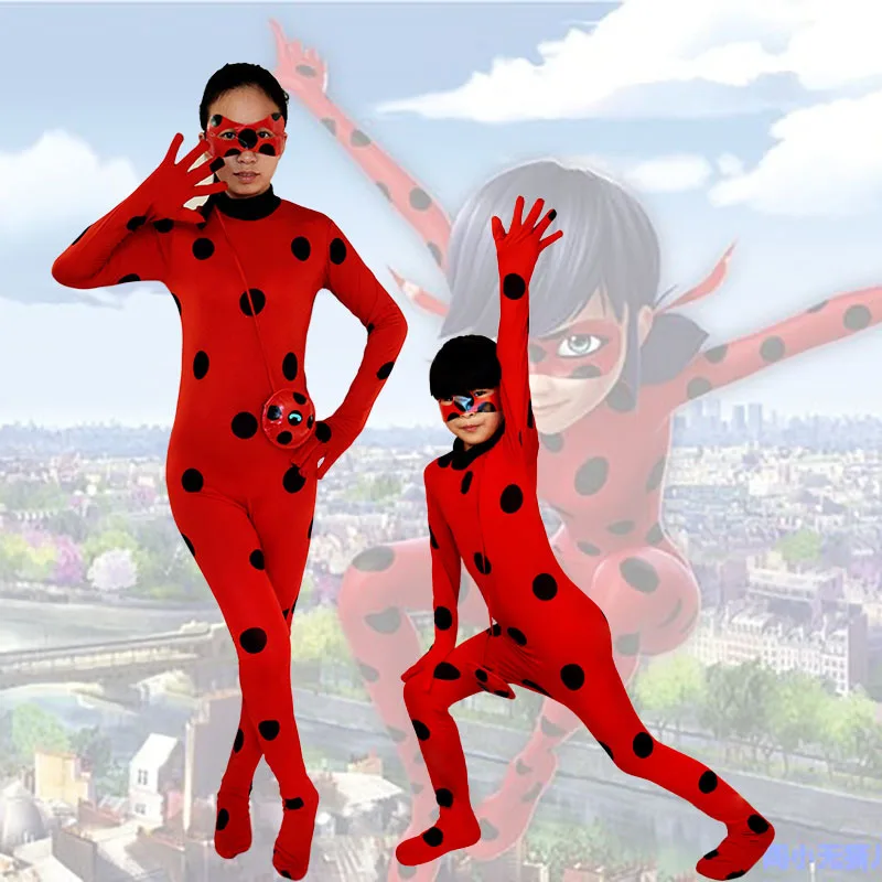 New Lady bug Cosplay Costumes for Adult Kids Ladybug Halloween Costumes Girls Suit Ladybug Spandex Onesie kids Cosplay Costume
New Lady bug Cosplay Costumes for Adult Kids Ladybug Halloween Costumes Girls Suit Ladybug Spandex Onesie kids Cosplay Costume