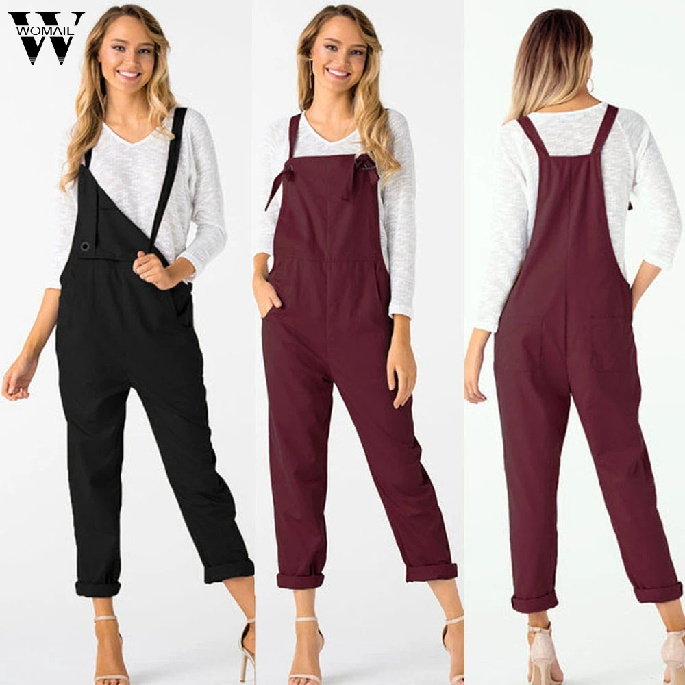 Womail bodysuit Women Summer Casual Loose Dungarees Solid Long Pockets Rompers Jumpsuit Trousers fashion new 2019 dropship M1
Womail bodysuit Women Summer Casual Loose Dungarees Solid Long Pockets Rompers Jumpsuit Trousers fashion new 2019 dropship M1