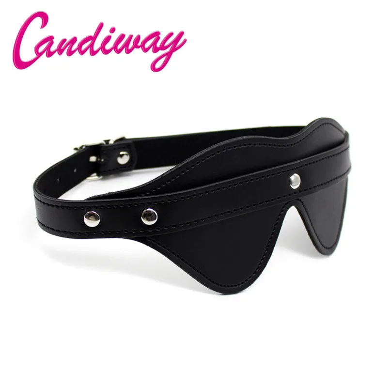 Leather Blindfold Adult Games BDSM Flirt Sex Toy Sexy Eye Mask Sleeping Masquerade Cat Eye Party club Coslay Mysterious 21