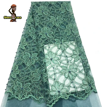 Green lace fabric wtih beads 2019 african embroidery tulle lace fabric for dress french net lace
Green lace fabric wtih beads 2019 african embroidery tulle lace fabric for dress french net lace