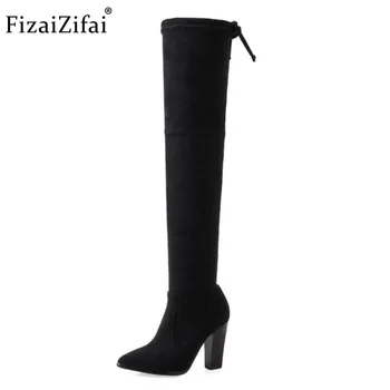 Coolcept Size 33-43 Winter Shoes Women Thick High Heel Over Knee Boots Women Zip Back Strap Sexy Pointed Toe Elastic Botas
Coolcept Size 33-43 Winter Shoes Women Thick High Heel Over Knee Boots Women Zip Back Strap Sexy Pointed Toe Elastic Botas