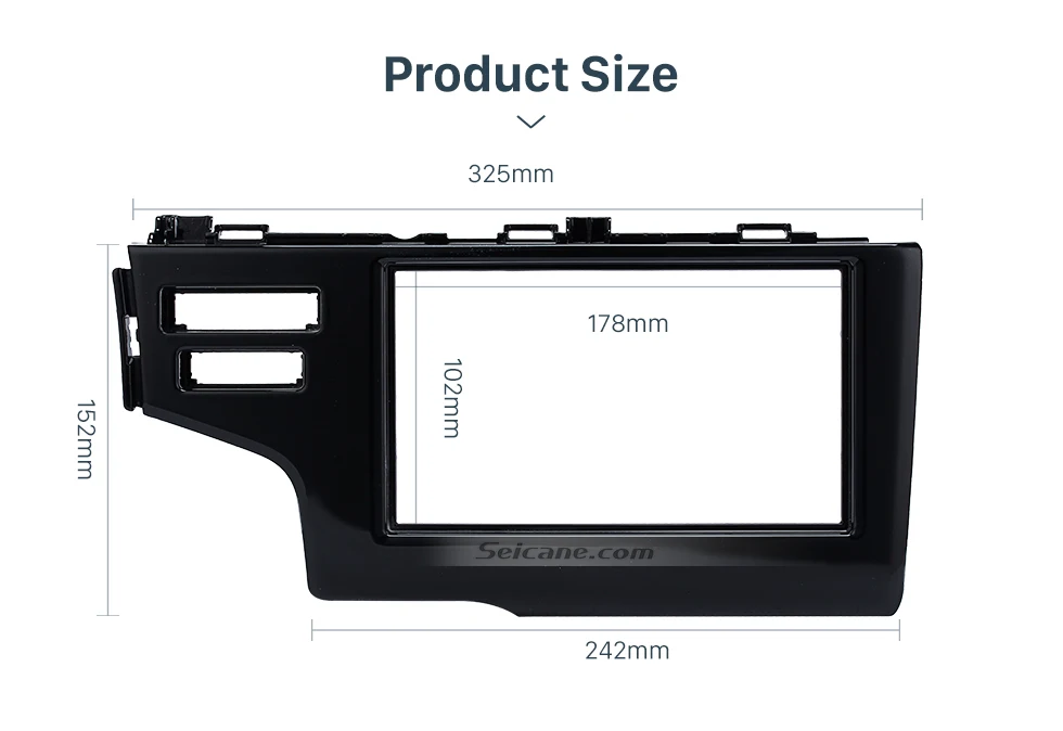 Seicane Nice 2Din 2013 2014 2015 Honda Fit Jazz LHD with SRS Hole Car Radio Fascia Panel Frame Dash Mount Stereo Install