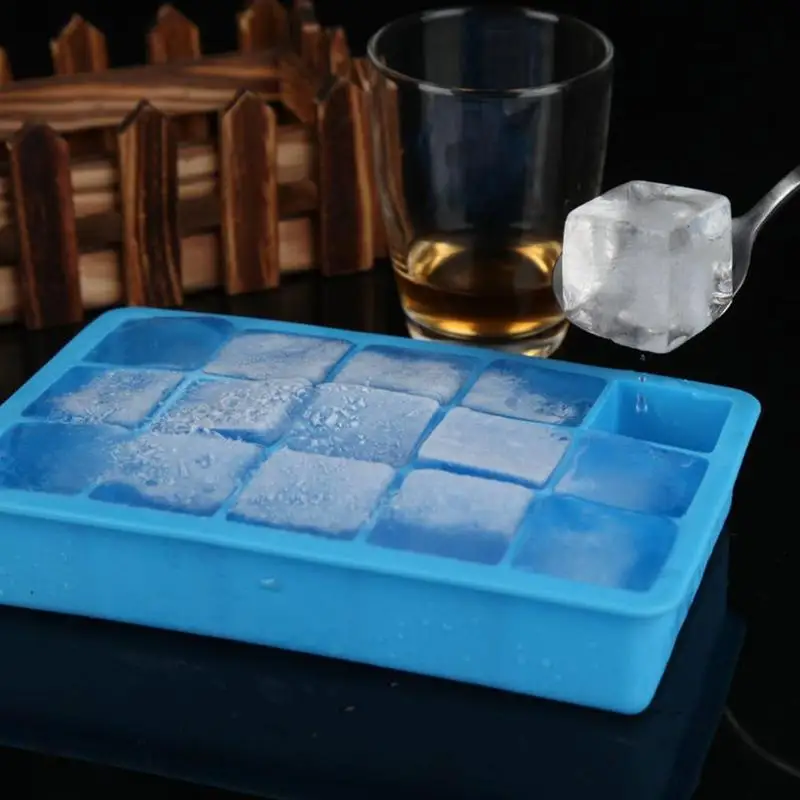 15 Grids Silicone Square Shape Form Ice Cube Mold Tray Fruit Popsicle Ice Cream Maker for Wine Kitchen Bar Drinking Accessories
15 Grids Silicone Square Shape Form Ice Cube Mold Tray Fruit Popsicle Ice Cream Maker for Wine Kitchen Bar Drinking Accessories