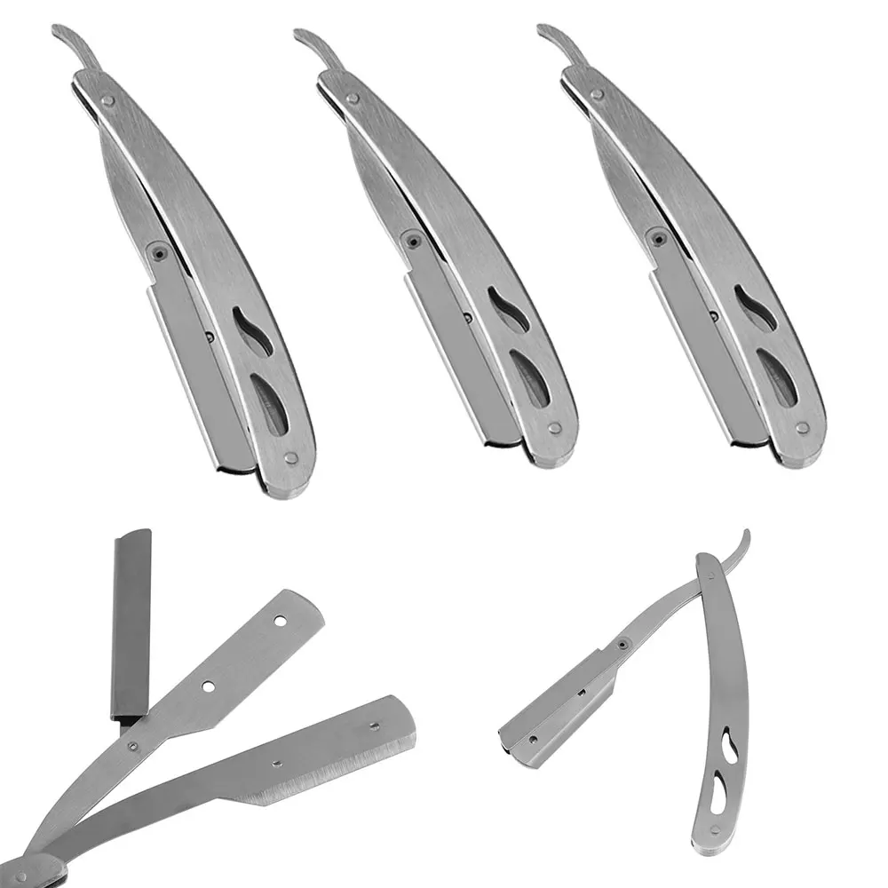 402 Stainless Steel Folding Razors Professional Men Straight Barber Razors Hair Removal Knife Men's Face Beauty Tools
402 Stainless Steel Folding Razors Professional Men Straight Barber Razors Hair Removal Knife Men's Face Beauty Tools