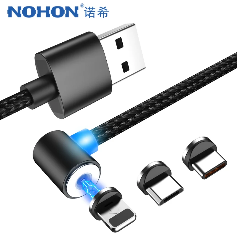 NOHON Magnetic 90 Degree Lighting Fast Charge Cable 8 Plus Micro USB Type C For Samsung S8 S9 Xiaomi 6 5 iPhone X XS XR 8 7 Plus
NOHON Magnetic 90 Degree Lighting Fast Charge Cable 8 Plus Micro USB Type C For Samsung S8 S9 Xiaomi 6 5 iPhone X XS XR 8 7 Plus