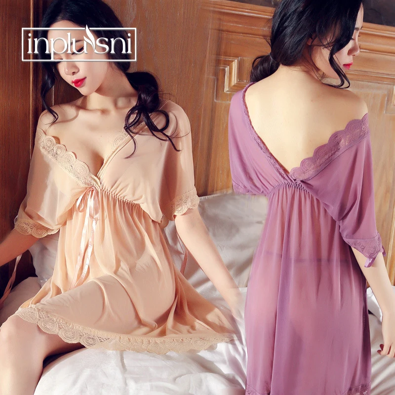 Inplusni Sexy Big Size Female Robes Gown Underwear Deep V Lace Extreme Attraction Short Skirt Uniform Attraction women Nightgown
Inplusni Sexy Big Size Female Robes Gown Underwear Deep V Lace Extreme Attraction Short Skirt Uniform Attraction women Nightgown