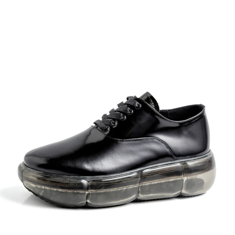 Thick-soled leather casual women's shoes trend belt round head black versatile handmade flat shoes
Thick-soled leather casual women's shoes trend belt round head black versatile handmade flat shoes