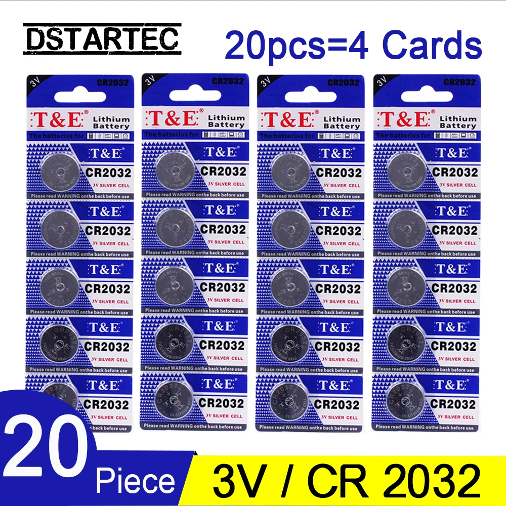20pcs CR2032 3V Cell Coin Button Batteries DL2032 KCR2032 5004LC ECR2032 CR2032 L2032 SB-T15 Lithium Battery For Watch Toys
20pcs CR2032 3V Cell Coin Button Batteries DL2032 KCR2032 5004LC ECR2032 CR2032 L2032 SB-T15 Lithium Battery For Watch Toys