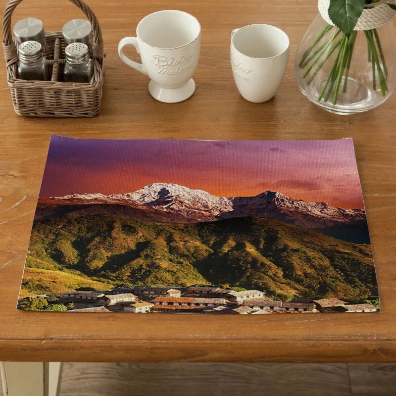 1 Pcs Fashion Landscape Pattern Table Mat Placemat Kitchen Decoration Dining Accessories Dining Tableware Pad Multifunction
1 Pcs Fashion Landscape Pattern Table Mat Placemat Kitchen Decoration Dining Accessories Dining Tableware Pad Multifunction
