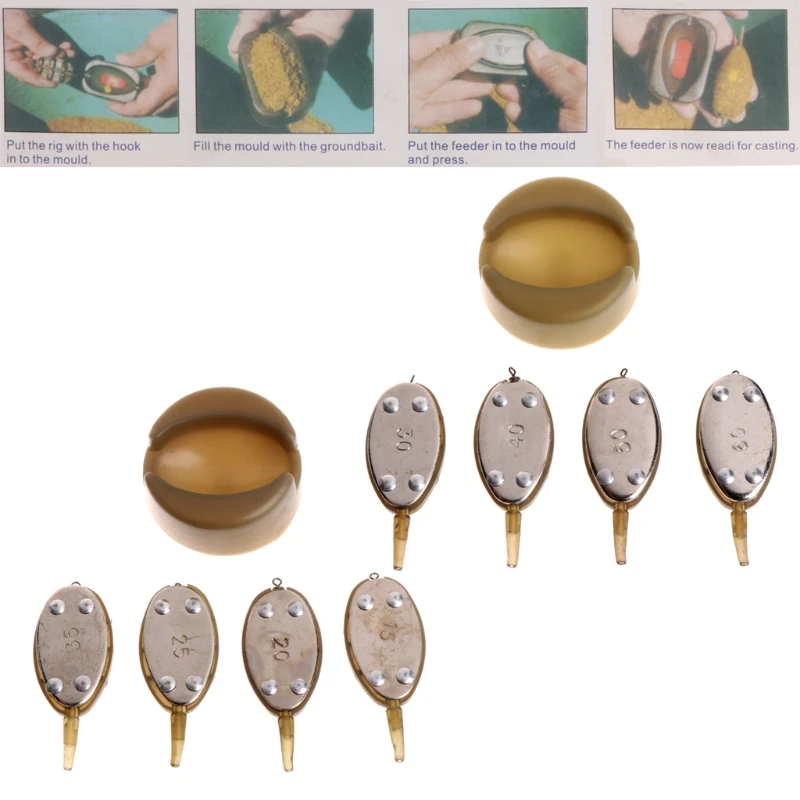 Set Of Fishing Feeding Quick Release Method Plastic Mold Lead Feeder Bait Tools dropshipping
Set Of Fishing Feeding Quick Release Method Plastic Mold Lead Feeder Bait Tools dropshipping