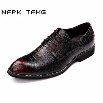 men casual business wedding formal dress genuine leather shoes breathable lace-up shoe pointed toe derby footwear sapatos hombre
men casual business wedding formal dress genuine leather shoes breathable lace-up shoe pointed toe derby footwear sapatos hombre