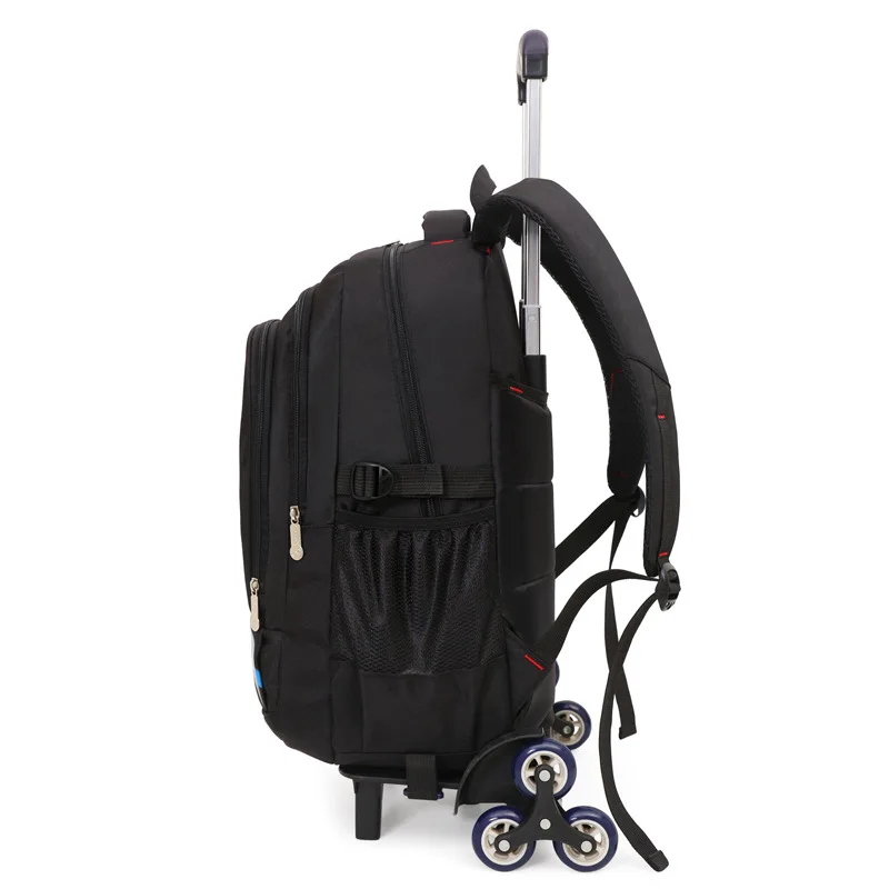 Детский Школьный рюкзак на колесиках модный школьный с мультяшным рисунком для