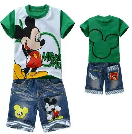 Summer Boys Clothing Sets Cartoon Mickey Baby boys short Sleeve T-shirt And Jeans 2 pcs Suit Children Toddler Casual Clothes Set
Summer Boys Clothing Sets Cartoon Mickey Baby boys short Sleeve T-shirt And Jeans 2 pcs Suit Children Toddler Casual Clothes Set