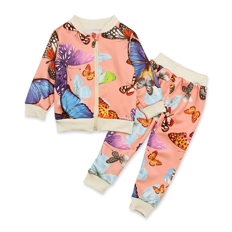 Fashion Girls Set Sports Children Suit Butterfly Print Long Sleeve Children Clothing Sets 2pcs
Fashion Girls Set Sports Children Suit Butterfly Print Long Sleeve Children Clothing Sets 2pcs