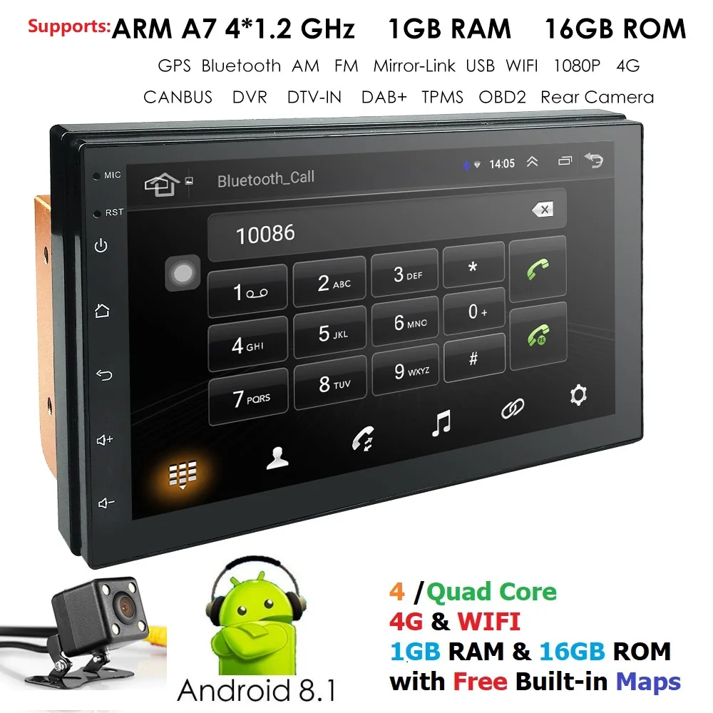 2 Din Car Radio GPS Navigation Android 9.0 Car Audio Player Touch Screen Quad Core Car radio USB Bluetooth Player Autoradio WiFi
2 Din Car Radio GPS Navigation Android 9.0 Car Audio Player Touch Screen Quad Core Car radio USB Bluetooth Player Autoradio WiFi