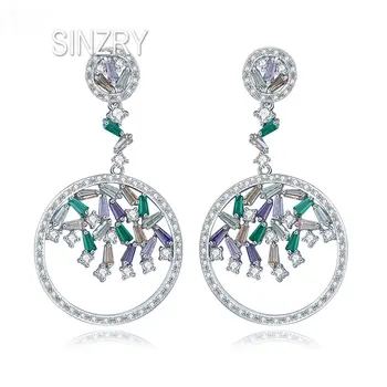 SINZRY elegant bling CZ hollow circle dangle earrings colorful zircon OL lady trendy creative earrings for women
SINZRY elegant bling CZ hollow circle dangle earrings colorful zircon OL lady trendy creative earrings for women
