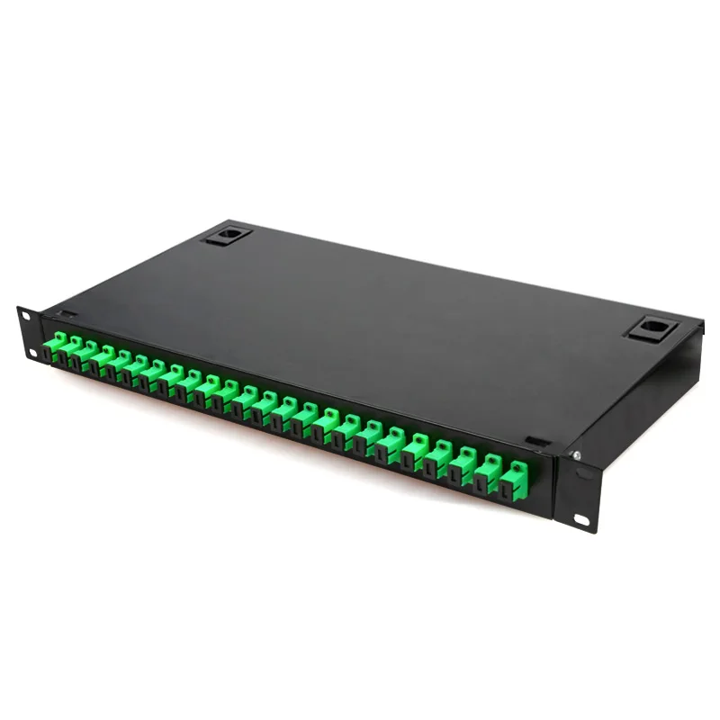 

Fiber optic terminal box 24 core SC APC with adapter pigtail 24 Ports CATV Fiber optical Patch Panel OEM distribution frame