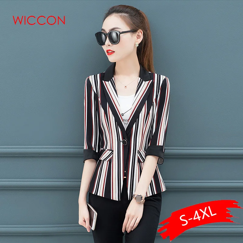 Female Half Sleeved Striped Blazers Small Women Short Coat 2019 New Autumn Korean Version Casual Office Lady Plus Size S-4XL
Female Half Sleeved Striped Blazers Small Women Short Coat 2019 New Autumn Korean Version Casual Office Lady Plus Size S-4XL