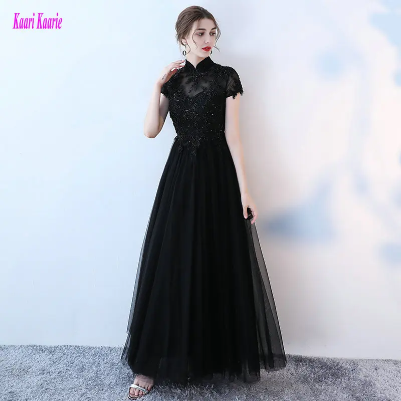 Unique Black Evening Dresses 2019 New Sexy Dark Navy Evening Gowns Long High-Neck Tulle Beading Zipper Formal Dress Custom Made
Unique Black Evening Dresses 2019 New Sexy Dark Navy Evening Gowns Long High-Neck Tulle Beading Zipper Formal Dress Custom Made