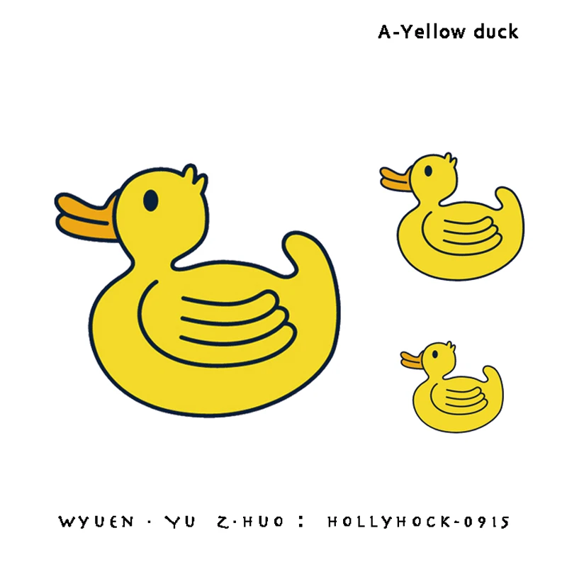 New Fashion Ducks Tattoo Stickers Waterproof Cool Yellow Duck A Family Temporary Color Fake Tattoo for Woman Man Child Body Art
New Fashion Ducks Tattoo Stickers Waterproof Cool Yellow Duck A Family Temporary Color Fake Tattoo for Woman Man Child Body Art