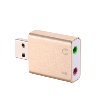 Aluminum alloy USB External Stereo Sound Adapter USB Audio Sound Card Virtual 7.1 Microphone Converter with 3.5mm Jack for Mac
Aluminum alloy USB External Stereo Sound Adapter USB Audio Sound Card Virtual 7.1 Microphone Converter with 3.5mm Jack for Mac