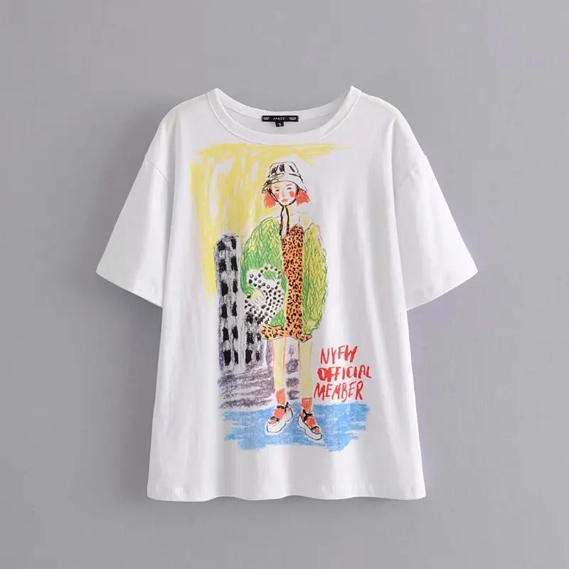 Flabbit women fashion cartoon character print casual T-shirt chic short sleeve leisure tee shirt femme summer camiseta tops T026
Flabbit women fashion cartoon character print casual T-shirt chic short sleeve leisure tee shirt femme summer camiseta tops T026
