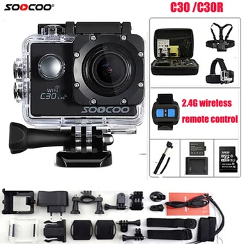 

SOOCOO Action Camera C30R Remote control 4K NTK96660 Wifi Gyro Adjustable Viewing angle 170 Degrees Waterproof C30 Sport Camera