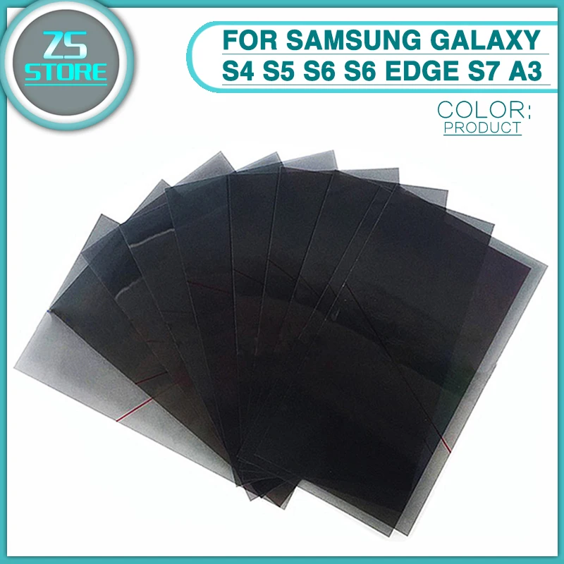 

10pcs LCD Polarizer Polarized Light Film For Samsung Galaxy S4 S5 S6 S7 A3 A5 A7 Note4 / 5 j330 j3 2017 Polarized light