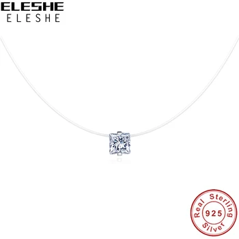 ELESHE 2019 New Simple 925 Sterling Silver Transparent Square Zircon Crystal Pendant Necklace for Women Wedding Fashion Jewelry
ELESHE 2019 New Simple 925 Sterling Silver Transparent Square Zircon Crystal Pendant Necklace for Women Wedding Fashion Jewelry