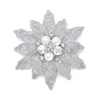 2.8 Inch Rhodium Silver Large Leaf Flower Ivory Pearl and Crystal Bouquet Brooch flower pins
2.8 Inch Rhodium Silver Large Leaf Flower Ivory Pearl and Crystal Bouquet Brooch flower pins