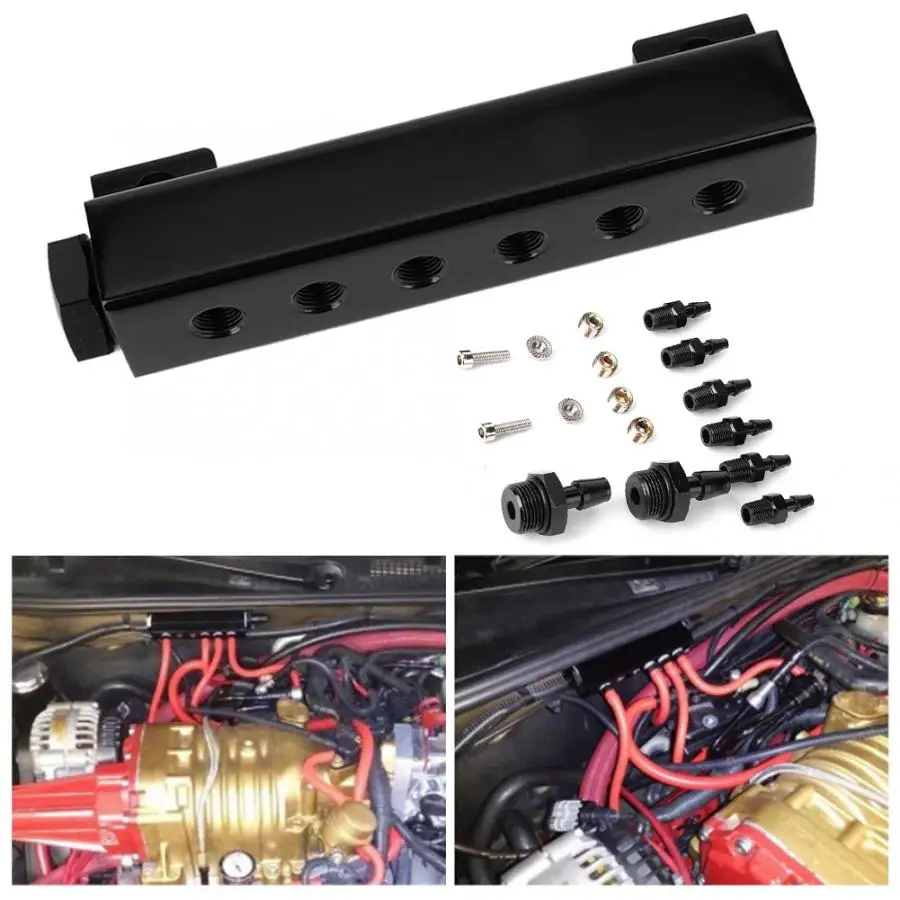 intake manifold 6 Port Vacuum Block Intake Manifold Kit Fuel Wastegate Turbo Boost 1/8NPT for Racing Car Accessories
intake manifold 6 Port Vacuum Block Intake Manifold Kit Fuel Wastegate Turbo Boost 1/8NPT for Racing Car Accessories