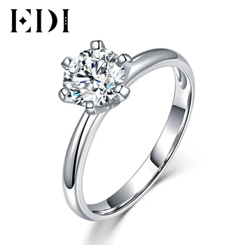 EDI Forever Brilliant Solitaire 1ct Moissanites Diamond Rings Soild 9K White Gold Wedding Rings For Women Jewelry
EDI Forever Brilliant Solitaire 1ct Moissanites Diamond Rings Soild 9K White Gold Wedding Rings For Women Jewelry