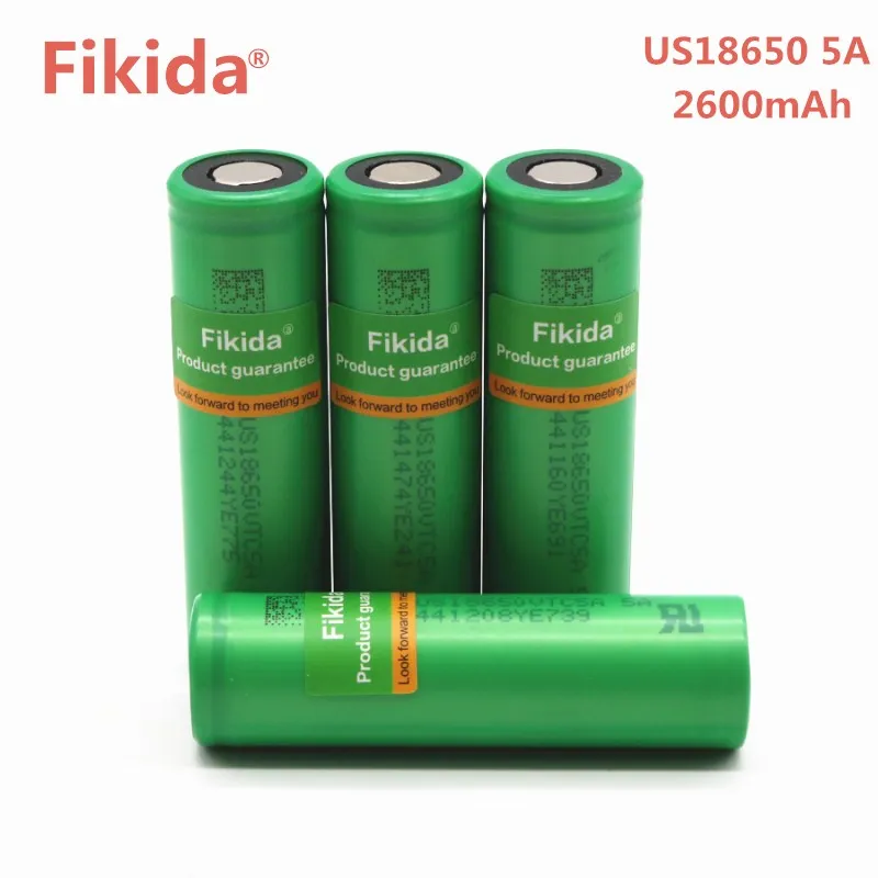 4PCS Fikida Original 40A Discharge 3.6V 18650 Battery US18650 VTC5A 2600mAh High Drain 40A Battery For Sony for E-cigarette
4PCS Fikida Original 40A Discharge 3.6V 18650 Battery US18650 VTC5A 2600mAh High Drain 40A Battery For Sony for E-cigarette