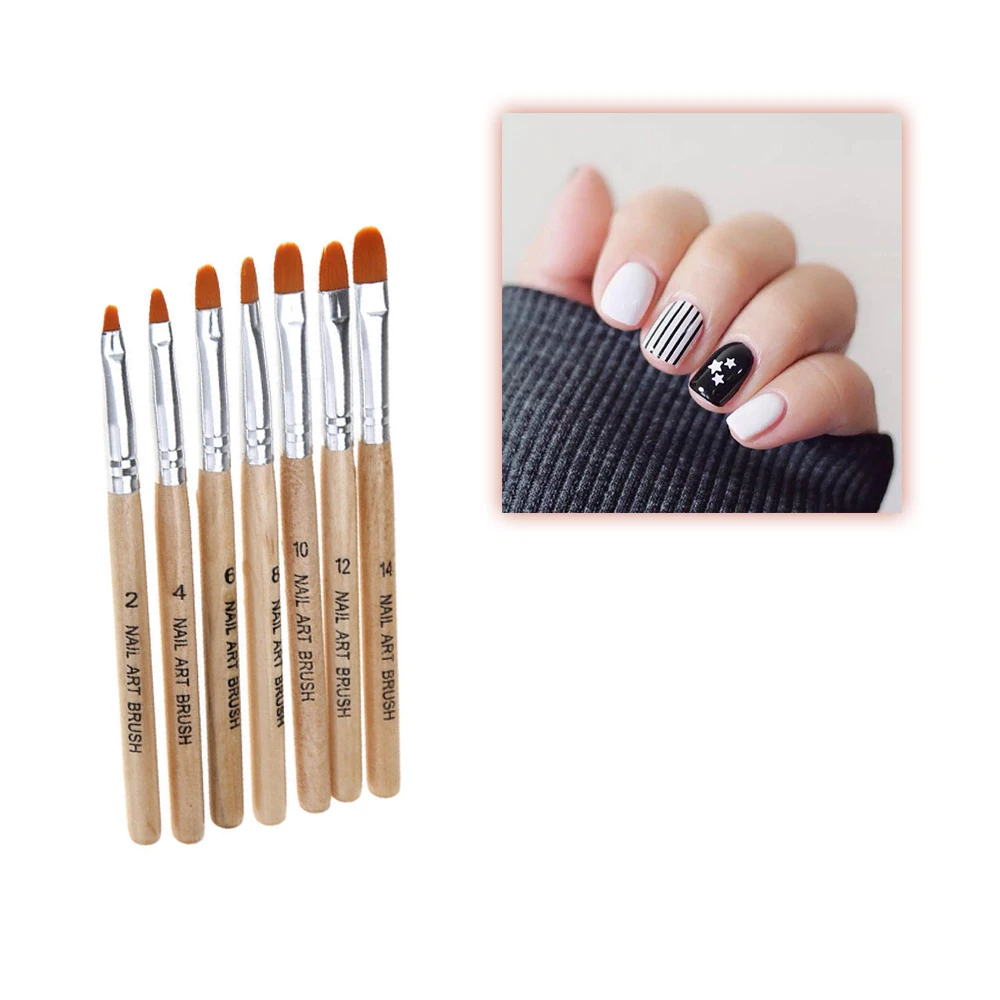 7pcs/set Nail Art Brushes Wooden Round Builder Drawing Painting Flat Pen Acrylic Extension UV Gel Polish Manicure Tool
7pcs/set Nail Art Brushes Wooden Round Builder Drawing Painting Flat Pen Acrylic Extension UV Gel Polish Manicure Tool