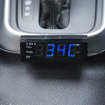 3 in 1 Car Electronic Clock Auto Vehicle Thermometer Vehicle Voltmeter Adornment Decoration car styling
3 in 1 Car Electronic Clock Auto Vehicle Thermometer Vehicle Voltmeter Adornment Decoration car styling