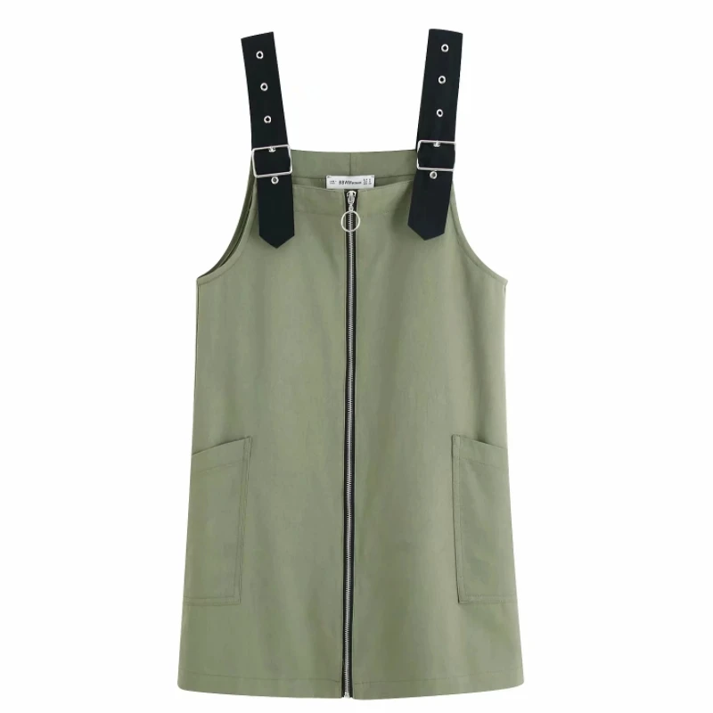 Zipper Decoration Patch Pocket Women Sling Dress Leisure Female Mini A-Line Dresses Autumn Ladies Loose Streetwear D3137
Zipper Decoration Patch Pocket Women Sling Dress Leisure Female Mini A-Line Dresses Autumn Ladies Loose Streetwear D3137