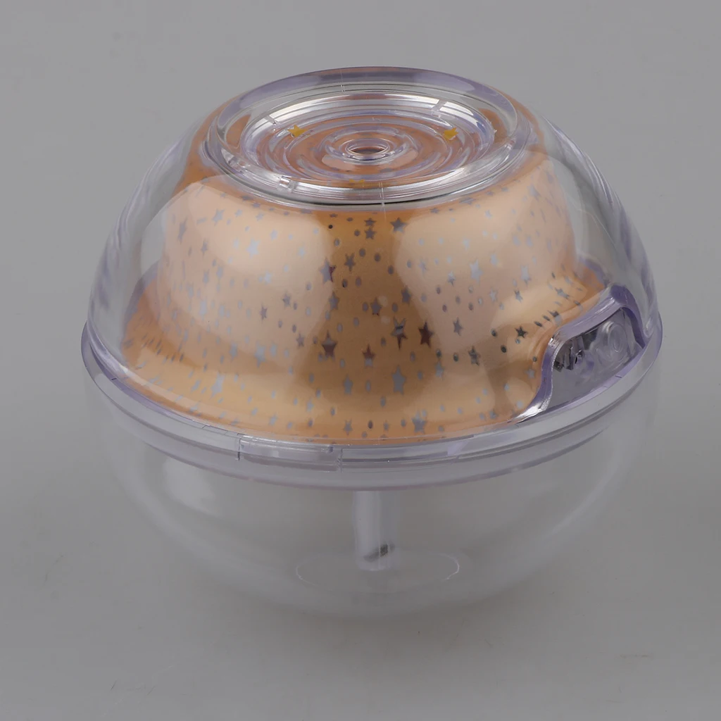 500ml Mini Crystal USB Air Mist Humidifier Purifier Essential Oil Aroma Diffuser Freshener with Star Moon Projection Night Light