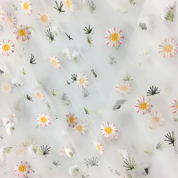 1Yard Daisy Flower Lace Fabric Mesh Emoidered White Black Apricot Lace Tulle Afraican Fabric For Wedding Dress Sewing Fabrics
1Yard Daisy Flower Lace Fabric Mesh Emoidered White Black Apricot Lace Tulle Afraican Fabric For Wedding Dress Sewing Fabrics