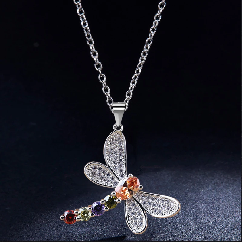 2018 New Arrival Silver Dragonfly Pendantt Necklace Luxury AAA Cubic Zircon Animal Necklace Party Jewelry Drop Ship
2018 New Arrival Silver Dragonfly Pendantt Necklace Luxury AAA Cubic Zircon Animal Necklace Party Jewelry Drop Ship